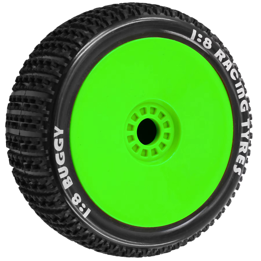 RS Red Spider, 4-teiliges Set, 1/8 4WD Nitro Off Road Reifen Felgen, 17 mm Sechskant, für RC-Car im Maßstab 1:8 - Bild 3