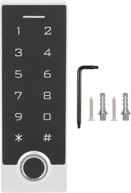 GoolRC Zutrittskontrollsystem mit Fingerabdruck, Passwort und RFID-Karte, 125kHz, IP68 wasserdicht, hintergrundbeleuchtete Tastatur, grau - Bild 1