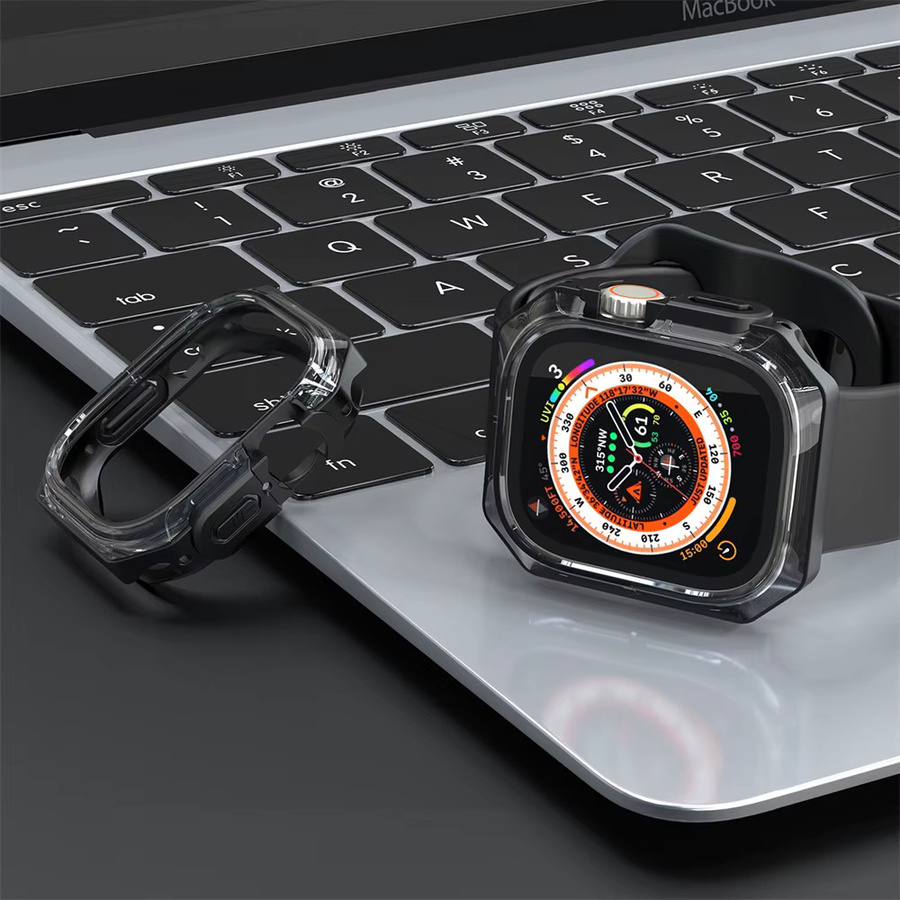 CAOWTAN Schutzrahmen für Apple Watch, PC, Blue - Bild 3