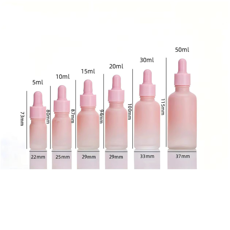 StarDu Packing Kosmetikbehälter, 2 Stück, rosa Glas-Tropfflaschen mit Pipette, 5–50 ml - Bild 2