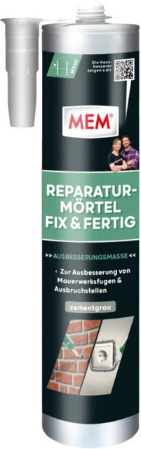 MEM Reparatur-Mörtel Fix & Fertig in Grau, 300 ml - Bild 1