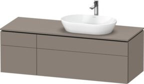 Duravit L-Cube Waschtischunterschrank Wandhängend, Farbe Grau Matt, B: 142 cm, T: 55 cm, H: 48,2 cm - Bild 1