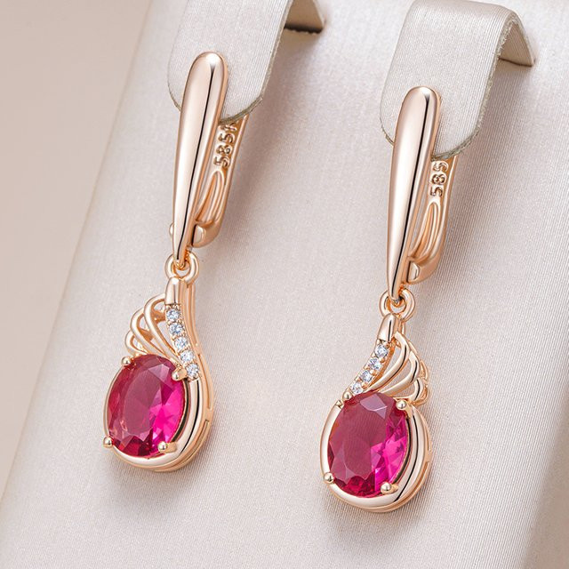 Kinel Ohrringe, 585 Gold, Roségold, Zirkonia, Damen - Bild 1