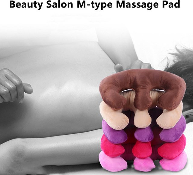 HNKMP Samtkissen M-Typ in Blau als weiches Massagekissen und Nackenstütze für Schönheitssalons und Spa-Liegen - Bild 1