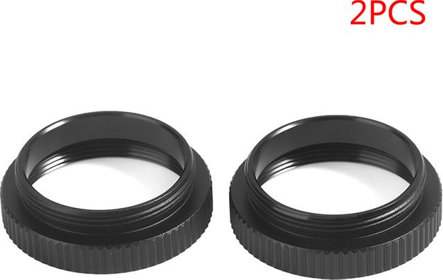 2er-Set Metall C-CS Mount Adapter Ringe mit 5mm Verlängerung in Schwarz für CCTV Objektive - Bild 1