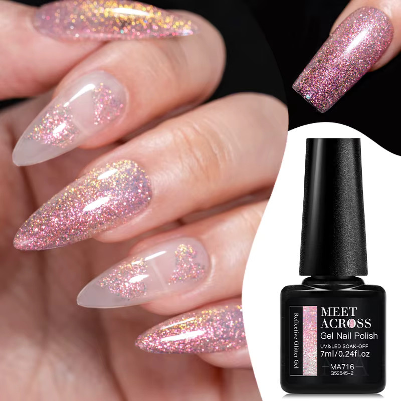 Dreamcolor Glitzer-Gel-Nagellack, Gebrochener Diamant, Schimmernd - Bild 5