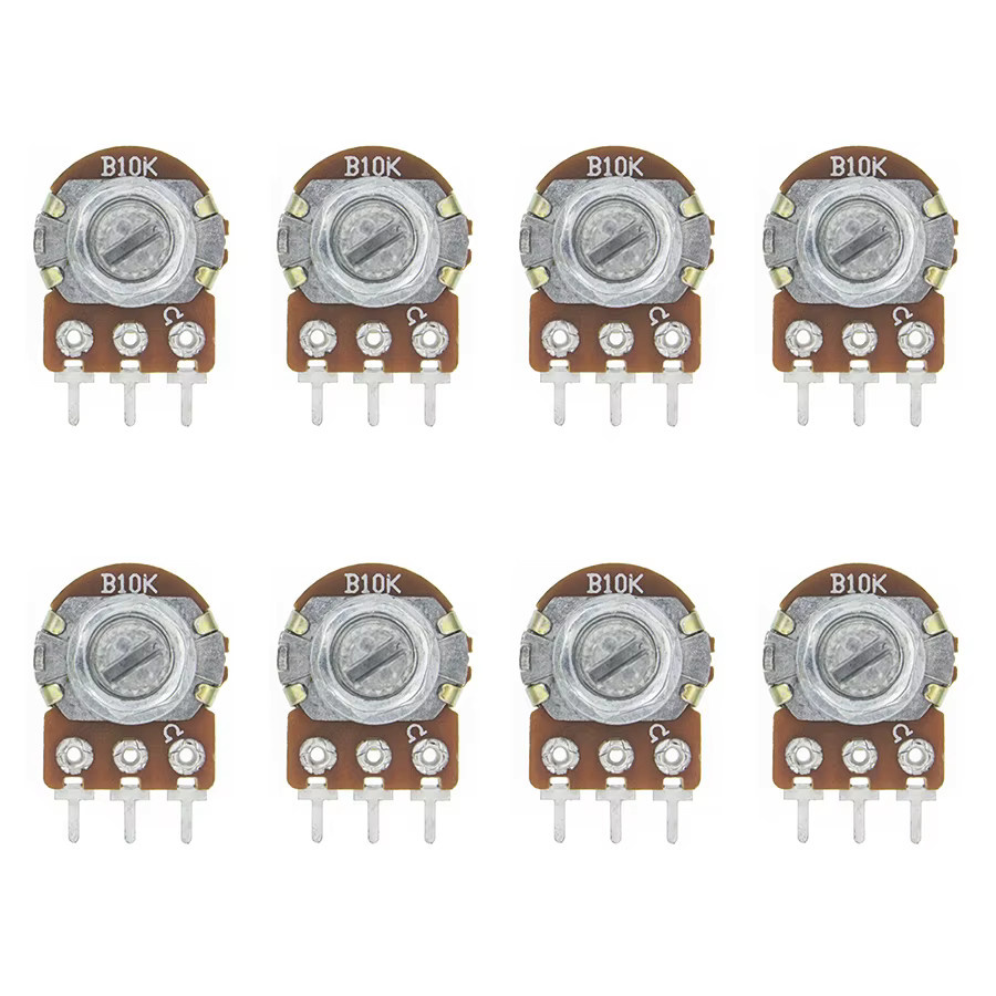 10er Set TENSTAR ROBOT WH148 Lineare Potentiometer mit 3 Pins und 15mm Welle inklusive Muttern und Unterlegscheiben - Bild 2