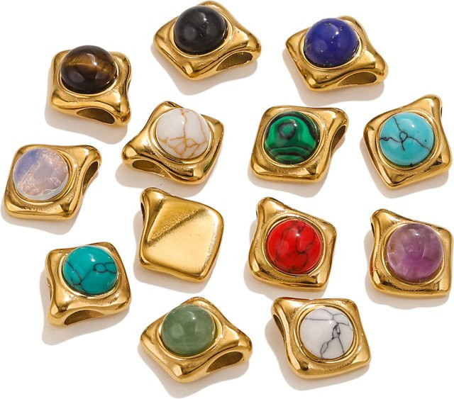 Aiovlo Anhänger, Edelstahl, Diamant, Gold, Unisex - Bild 1
