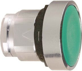 Schneider Electric Drucktaster flach in Grün und Silber aus Metall ZB4BA3 - Bild 1
