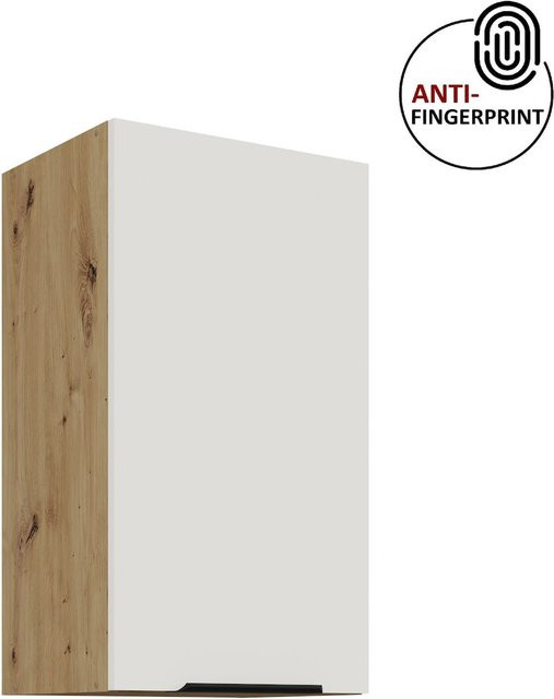 Küchen Hängeschrank ARIA Weiss Matt mit Einlegeböden und Scharniertüren Breite: 40 cm, Höhe: 72 cm, Tiefe: 35 cm - Bild 1