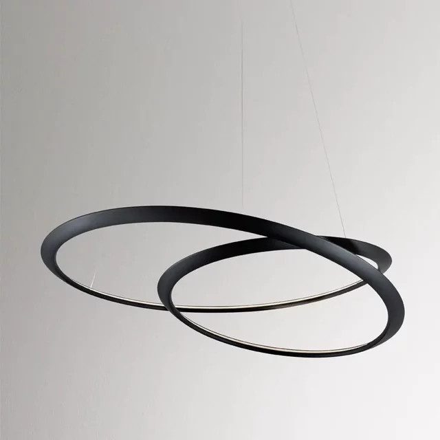 Nemo Lighting Kepler LED-Pendelleuchte in Schwarz mit warmweißem Uplight (2700K) - Bild 1