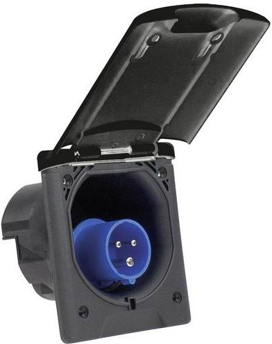 AS Schwabe CEE-CARA Einspeisungsstecker 16A 230V Schwarz - Bild 1