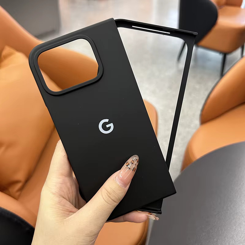 Ultradünne matte Flip-Handyhülle aus hartem PC für Google Pixel 10, 9 Pro Fold und Pixel Fold 2 in Black und Pink - Bild 1