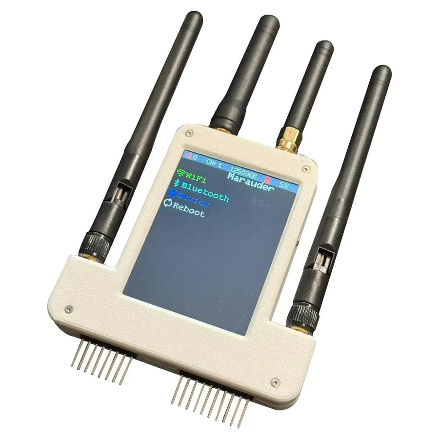 LZJV ESP32 4-in-1 Erweiterungsboard mit 2,8 Zoll Display, 433MHz RF-Modul, GPS und eingebautem 800mAh Akku in Weiß - Bild 4