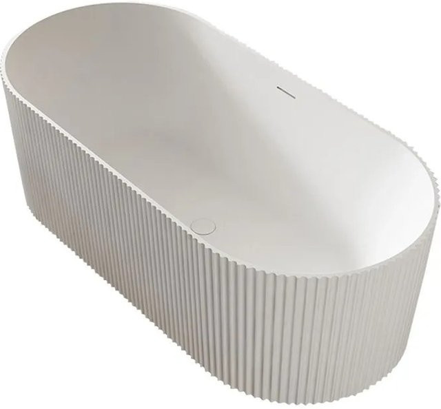 360Home Freistehende Acryl Badewanne Oval mit LED in Weiß, B/T/H: 150 x 75 x 58 cm - Bild 1