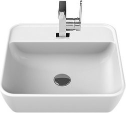 HELD MÖBEL Aufsatzwaschbecken Davos für Handwaschbecken aus Metall in Silber und Chrom mit 1 1/4 Zoll Anschluss - Bild 1