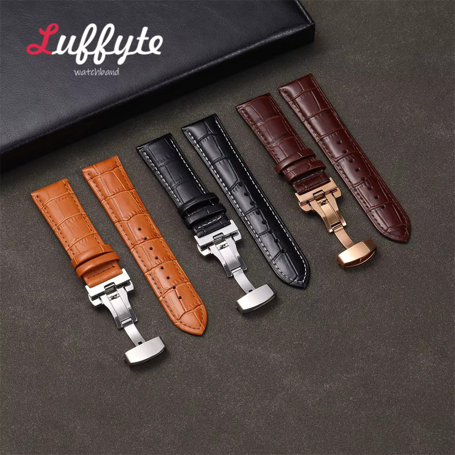 Luffyte Uhrenarmband Leder, Bambus-Knotenmuster, Unisex - Bild 1