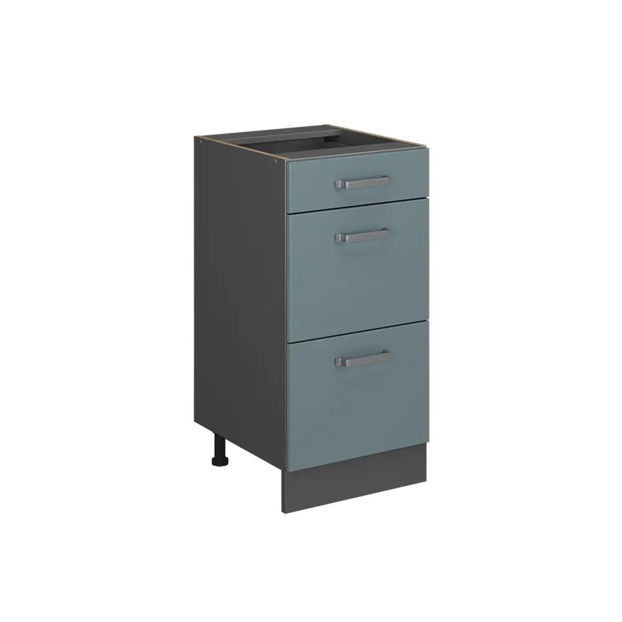 Vicco Küchenunterschrank R-Line Solid mit Schubladen Anthrazit und Blau, Breite: 40 cm - Bild 3