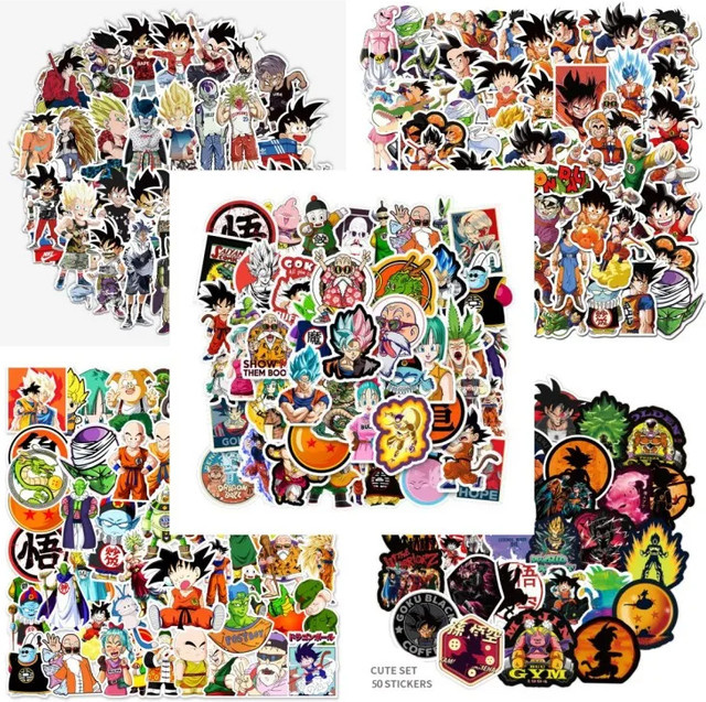 Bandai Dragon Ball Cartoon Anime Graffiti-Aufkleber, 50 Stück, Bunt / Mehrfarbig - Bild 1