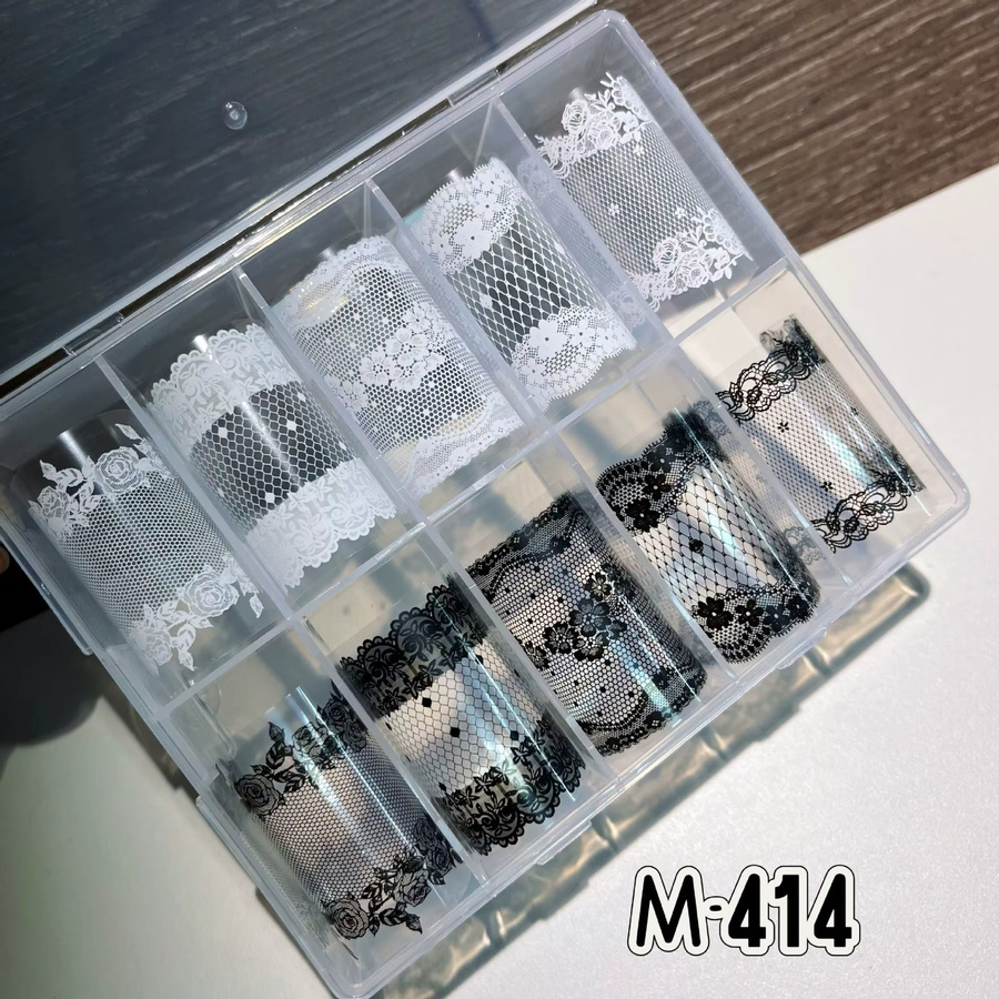 Misscheering Nagelfolien, 10 Rollen, Kariert, Denim, Schleifenknoten - Bild 2