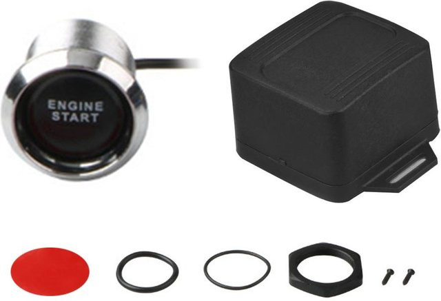 TOMTOP JMS Auto-Zündschalter mit LED-Licht als Ein-Knopf-Motorstart Druckknopfschalter in Schwarz K21275BL - Bild 1
