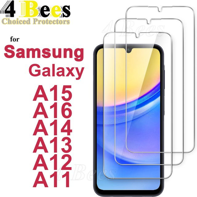 Samsung Galaxy A15 A16 A14 A13 A12 A11 4G 5G Displayschutzfolie aus gehärtetem Kristallglas, transparent - Bild 1