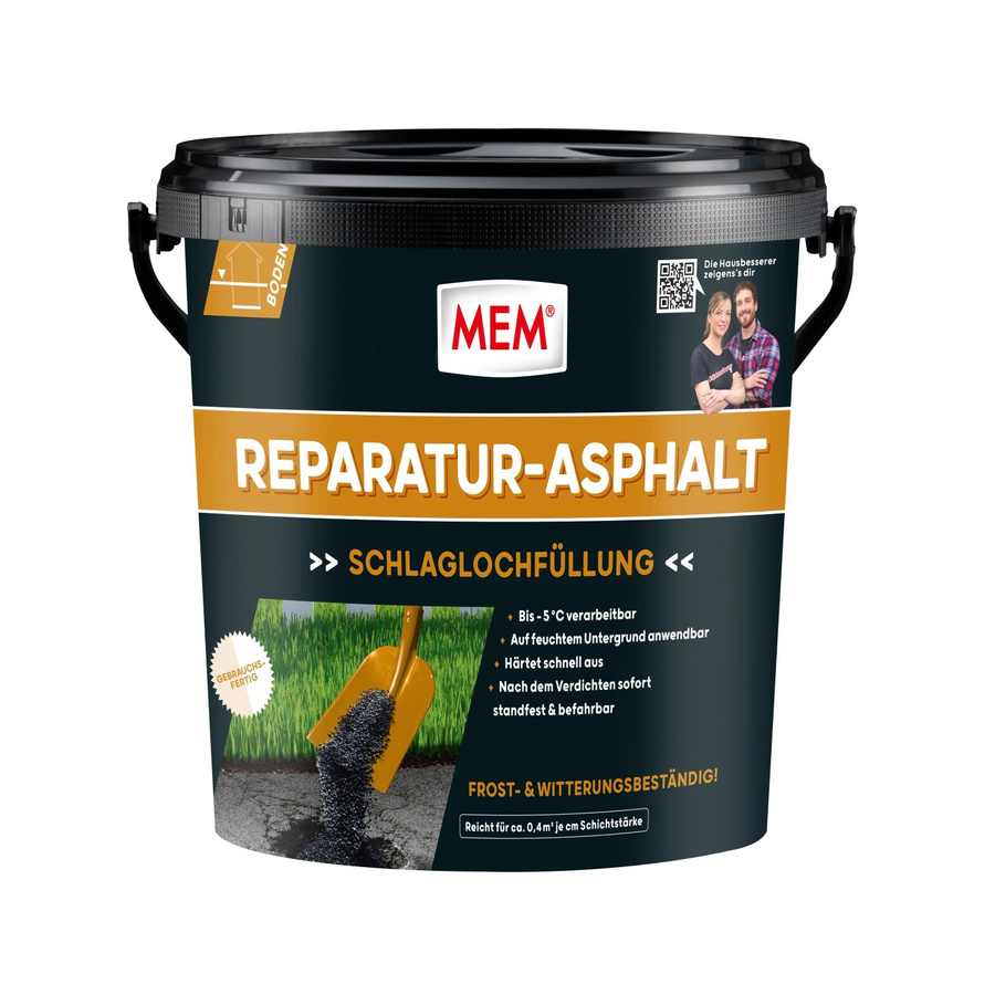MEM Reparatur-Asphalt Schwarz 10 kg - Bild 3