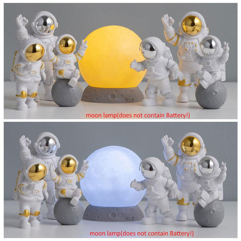 Binchi Lighting Appliances Astronauten Figur aus Kunstharz in Weiß als moderne Deko-Skulptur für dein Zuhause - Bild 4