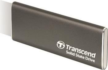 Transcend ESD265C Externe SSD mit 500 GB Speicherplatz, USB-C Anschluss und 256-Bit-AES Verschlüsselung in Iron Gray - Bild 1