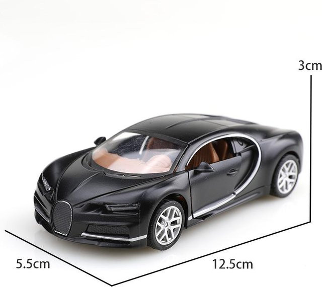 Linyi toy car Bugatti Chiron, Legierungsmodellauto, 1:36, grau, ab 4 Jahren - Bild 1