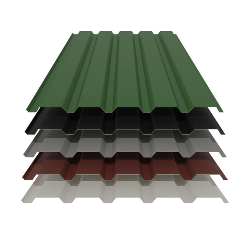 Trapezblech 35/207 Wand aus Stahl von Friedrich von Lien AG in Grün, 0,50 mm Materialstärke, Aluzink mit 25 µm Polyester-Beschichtung - Bild 1