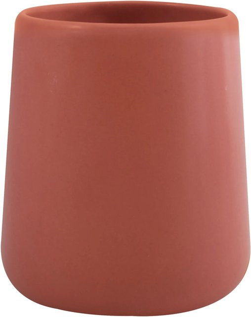 MSV Zahnputzbecher Maonie aus Keramik in Terrakotta, Höhe: 10 cm, Durchmesser: 8,5 cm - Bild 1