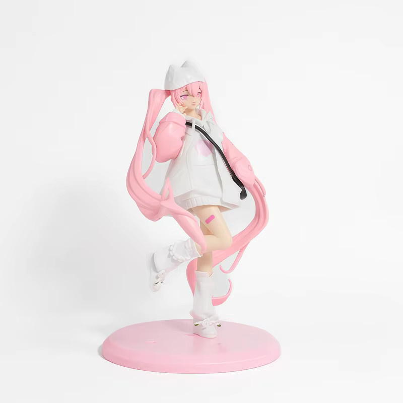 Bandai Anime Hatsune Miku Pink Twin Ponytails Hoodie Figur, Kunststoff - Bild 2