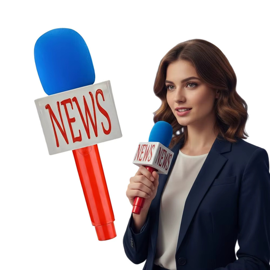 MovingMic Fake-News-Mikrofon, Nachrichtenmikrofon-Requisiten, 3er-Set - Bild 5