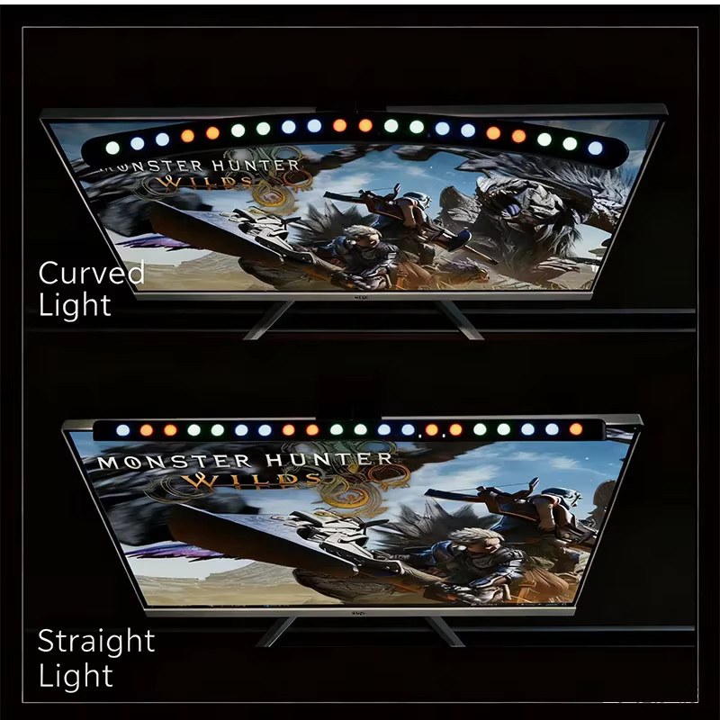 VENUSWING LED Monitor Light Bar mit RGB-Beleuchtung, USB-Anschluss, stufenloser Dimmung und Timer, Schwarz, Breite: 46 cm - Bild 3