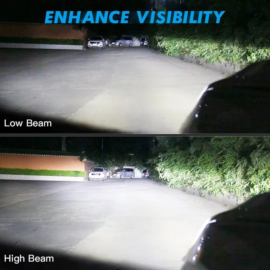 BEVINSEE LED-Autoscheinwerfer Fern- und Abblendlicht in Weiß 6000K Superhell 12V - Bild 1