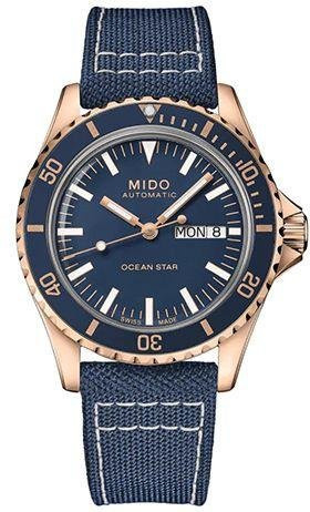Mido Armbanduhr Automatik, Edelstahlgehäuse, 40,5 mm, Blau, Textil/NATO - Bild 1