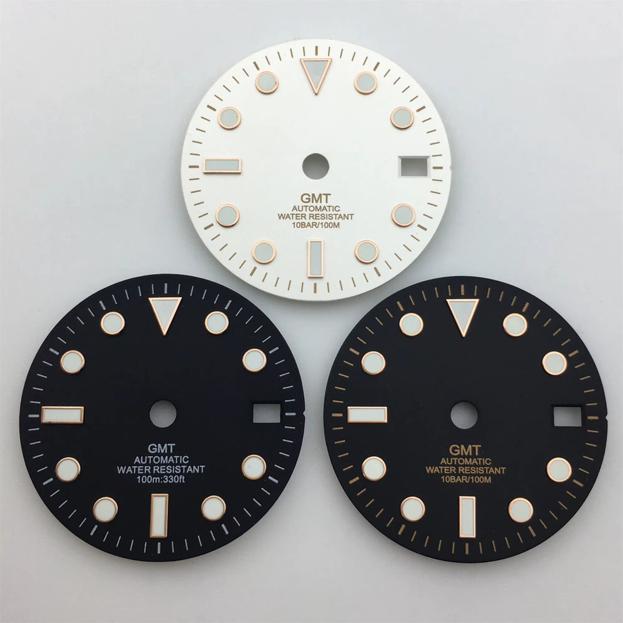 Uhrenzifferblatt NH34, 29 mm, grün leuchtend, passend für NH34 GMT-Uhrwerk - Bild 3