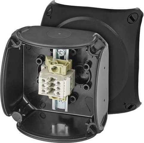 Hensel Reihenklemmen-Gehäuse Schwarz B/T/H: 93,0 x 93,0 x 62,0 cm - Bild 1