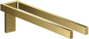 Hansgrohe Axor Uni Rectangular 2-armiger Wandhalter für Handtücher, poliertes Gold, Breite: 38 cm - Bild 1