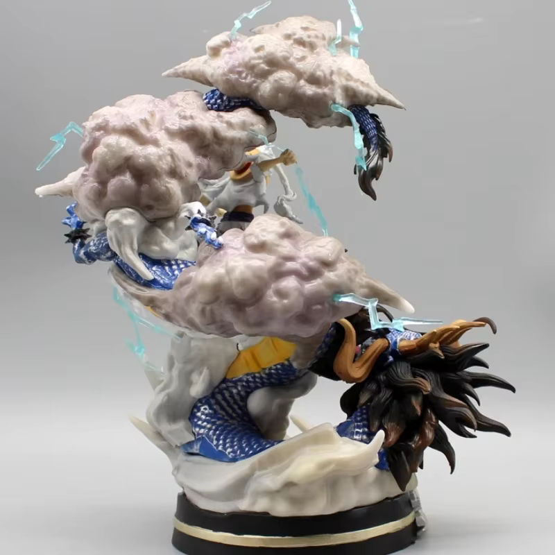 Bandai Anime Figur Ruffy Gear 5 Nika vs Kaido Action Figur aus Kunststoff, mehrfarbig, Höhe: 55 cm - Bild 3