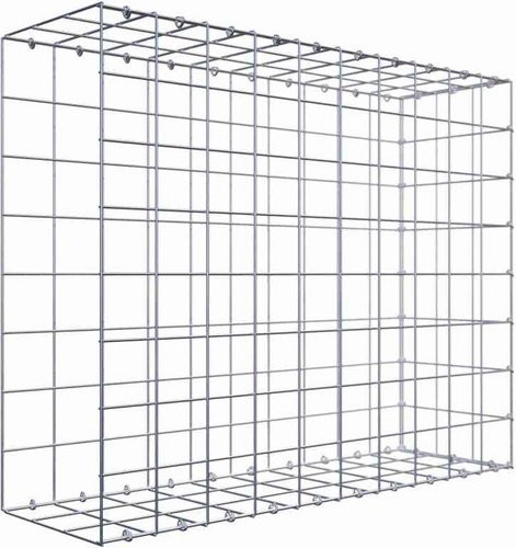 Gabiona Anbaukorb Typ 2 aus Stahl in Silbergrau, B/T/H: 80 x 100 x 30 cm - Bild 1