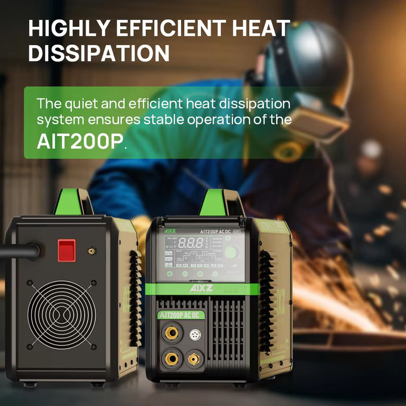 AIXZ HF TIG Schweißgerät AIT200P AC/DC 5 in 1 IGBT Inverter mit Puls-Funktion für Aluminium, Schwarz - Bild 4