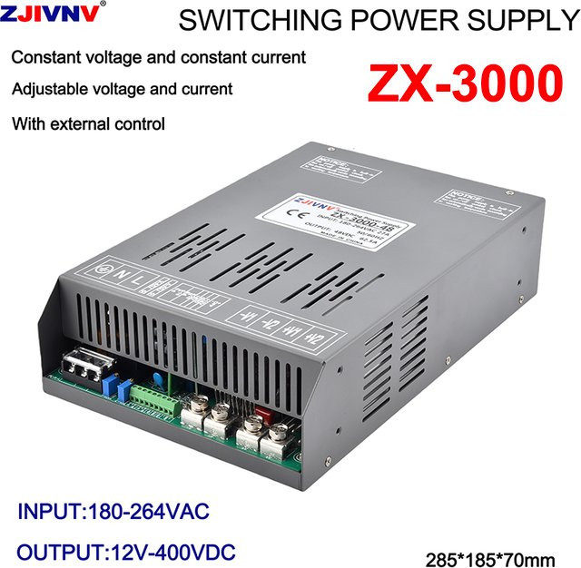 ZJIVNV Schaltnetzteil S-3000 mit 3000W, CC CV, einstellbare Spannung und Strom, AC-DC 12-220V mit externer Steuerung - Bild 1