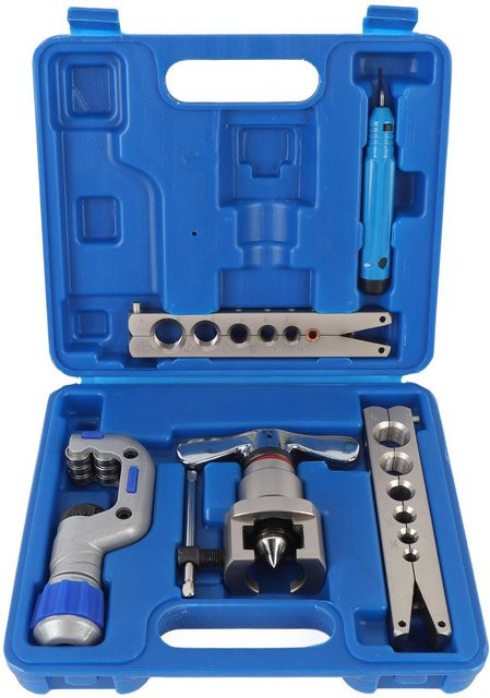 5-teiliges Aimo Bördelwerkzeug-Set aus Metall für HVAC-Systeme inklusive Rohrabschneider in Blau (1/4 bis 3/4 Zoll) - Bild 1