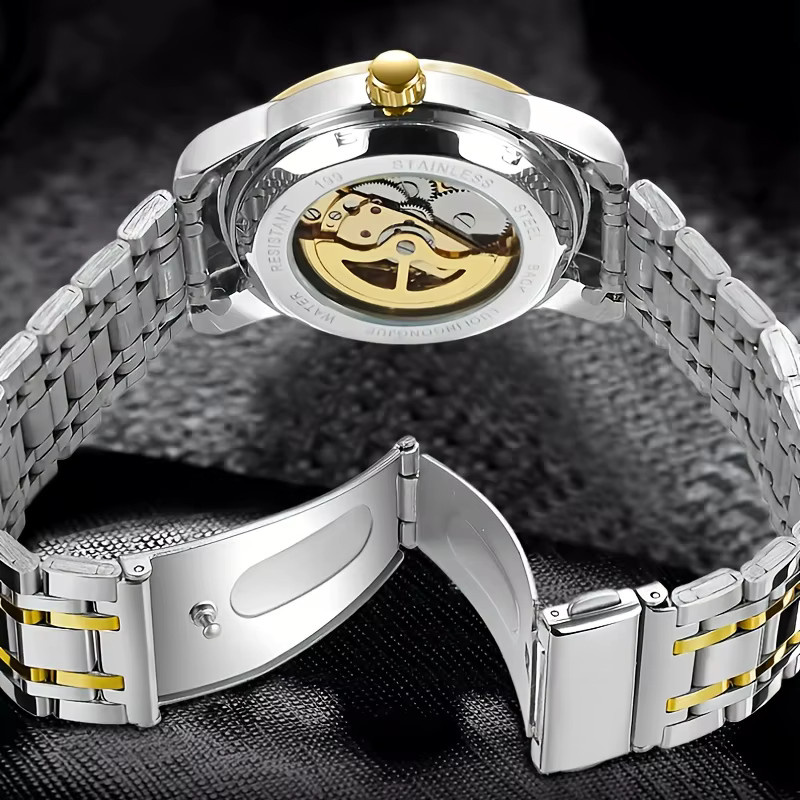 LUOLINGONGJUE Armbanduhr, Automatik, Edelstahl, Schwarz, Herren - Bild 2