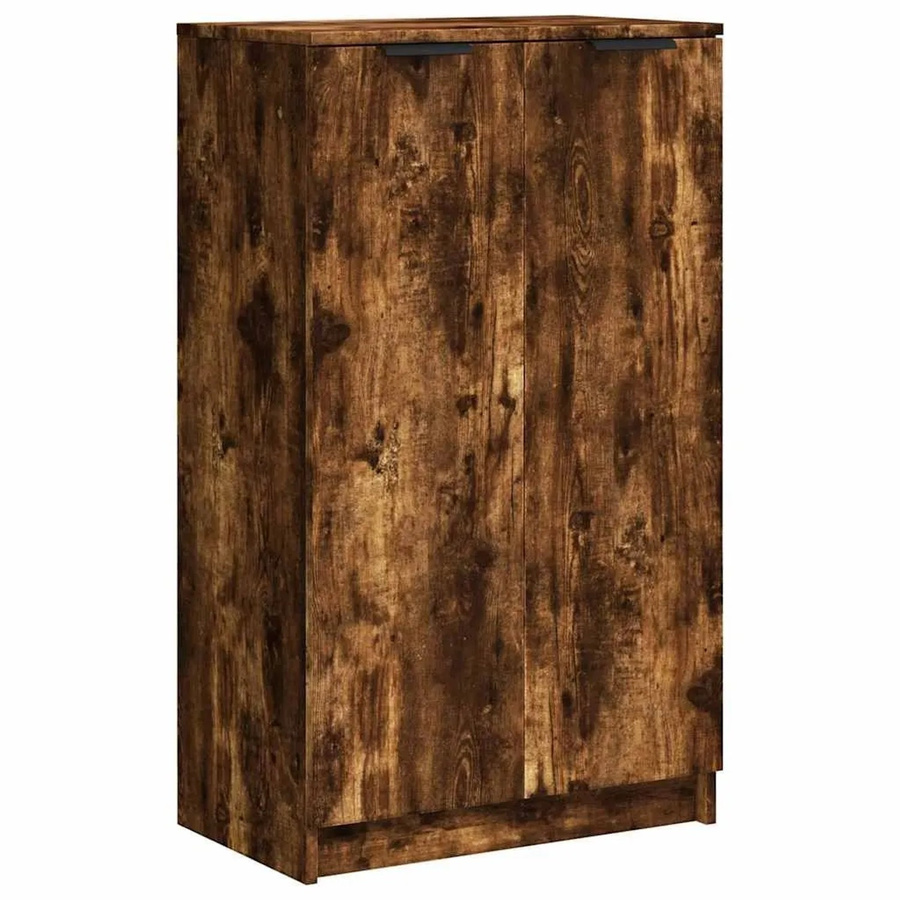 vidaXL Schuhschrank aus Holzwerkstoff in Räuchereiche, Wandmontage, B/T/H: 59 x 35 x 100 cm - Bild 2