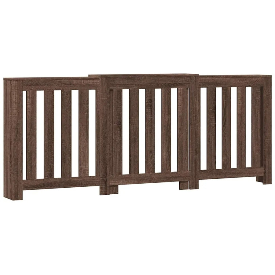 vidaXL Heizkörperverkleidung in Eiche Braun mit Latten-Design, B/T/H: 205 x 21,5 x 83,5 cm - Bild 2