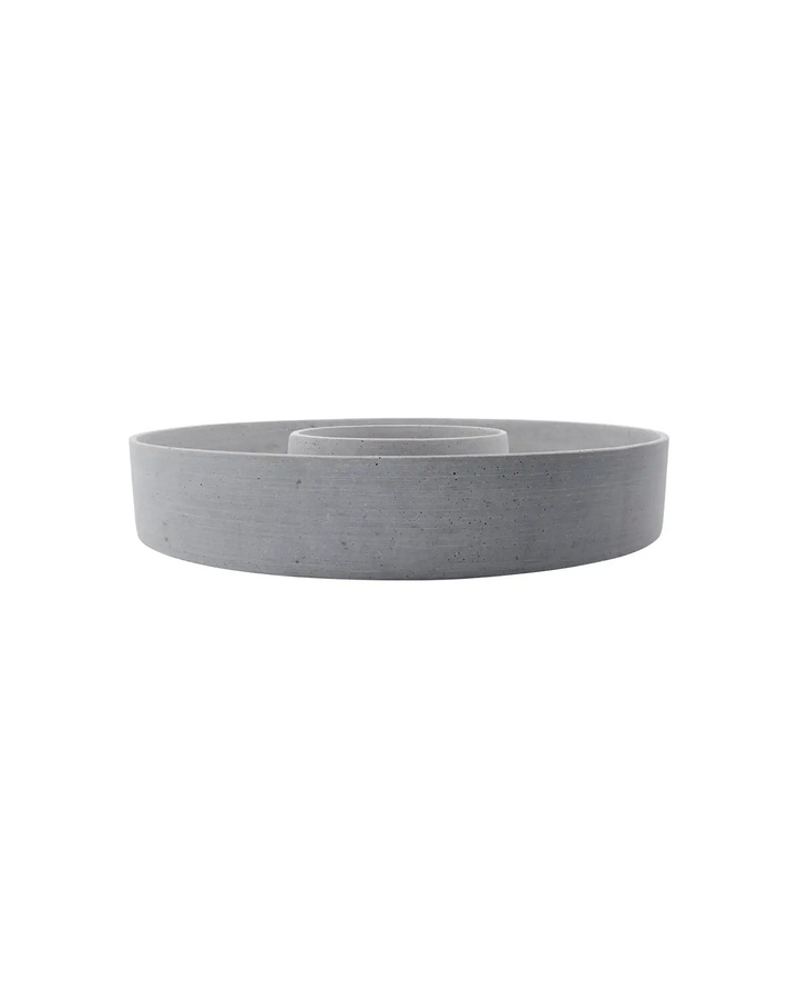 House Doctor Kerzenständer The Ring in Grau aus Polystone, Höhe: 45 cm - Bild 1