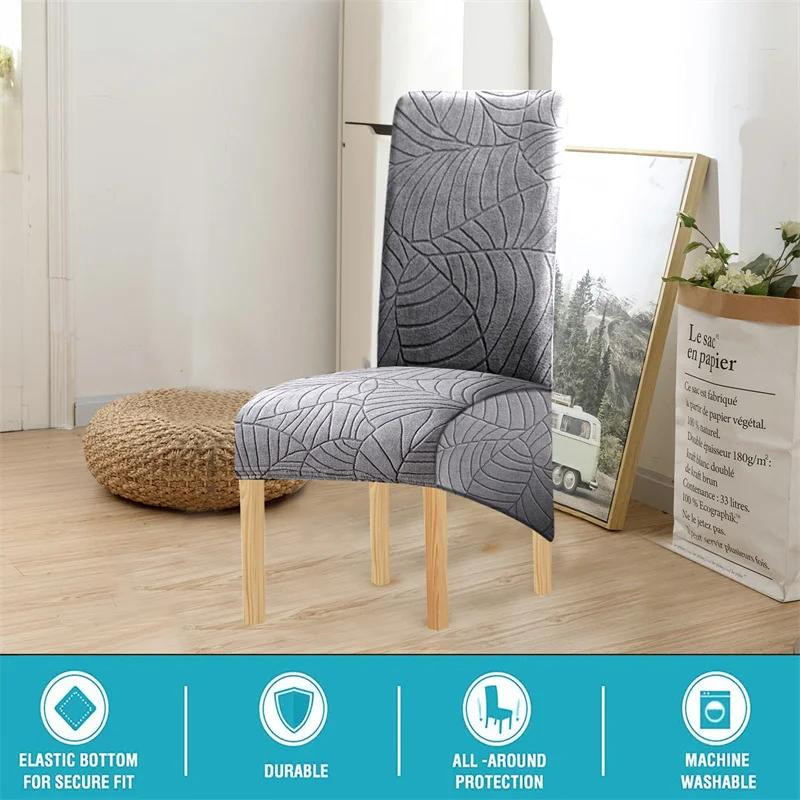 Jacquard Stuhlbezug in XL Größe aus elastischem Stretch-Material für Esszimmer und Hochzeit - Bild 2